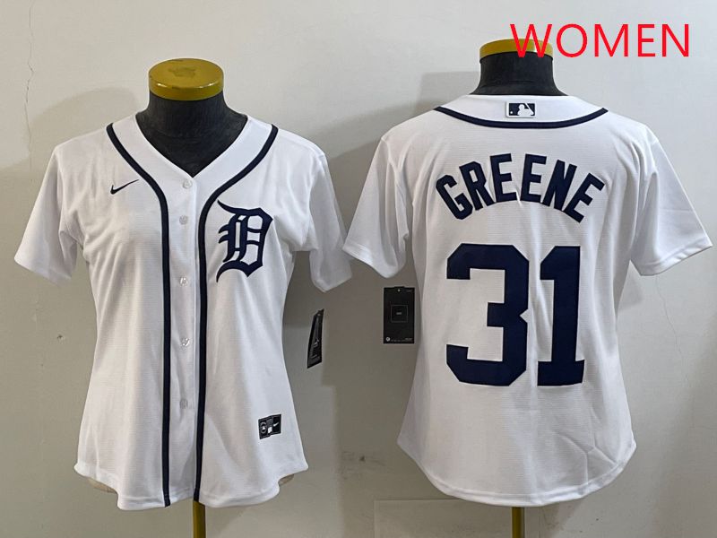 Women Detroit Tigers #31 Greene White Game 2025 Nike MLB Jersey style 1->youth mlb jersey->Youth Jersey